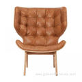 Mammoth Lounge Chair Leather Natural ash Base